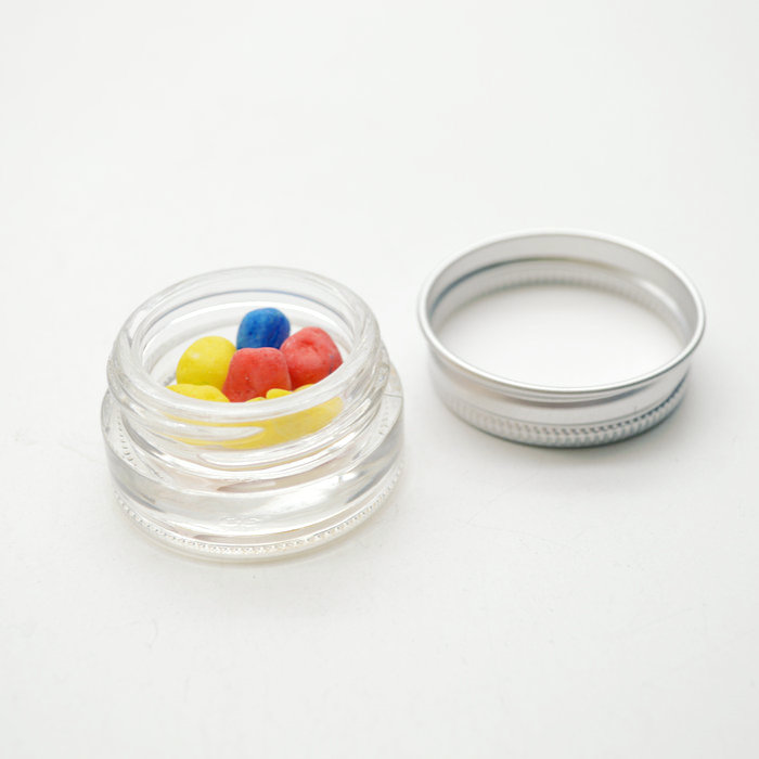 metal cap 5ml cosmetic sample glass jar