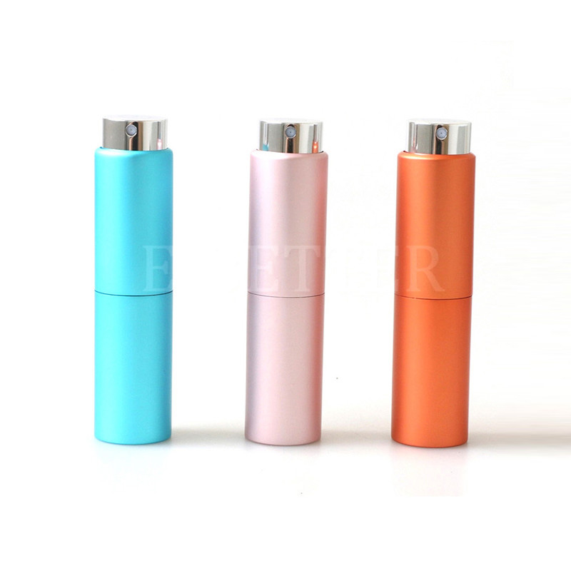 metal pocket atomizer perfume bottle spray 15ml 20 ml twist up sprayer pump bottle
