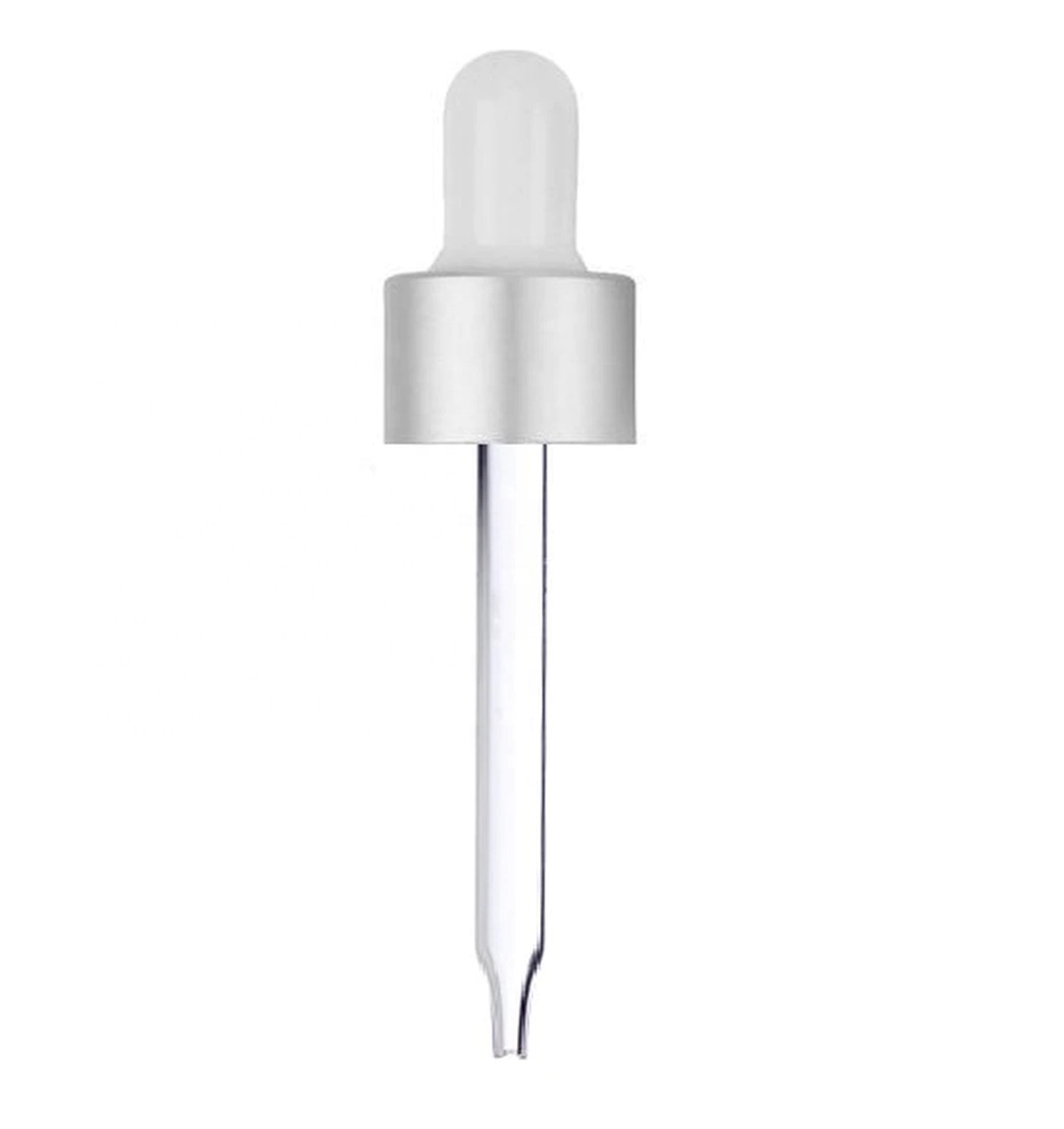 metal silver glass dropper