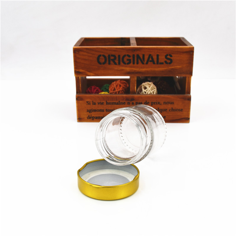 metal top round glass jars for candy jelly jam airtight glass bottles with silver new arrive metal lid