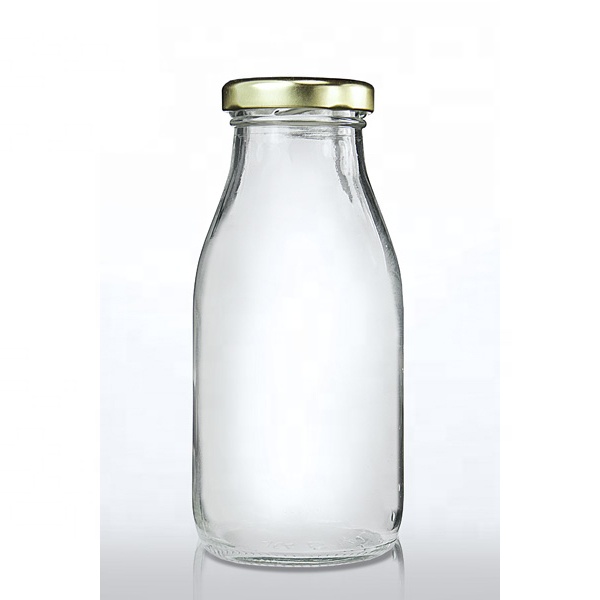 milk juice beverage clear thin glass milk bottle 500ml with twist off cap