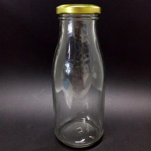 milk juice beverage clear thin glass milk bottle 500ml with twist off cap