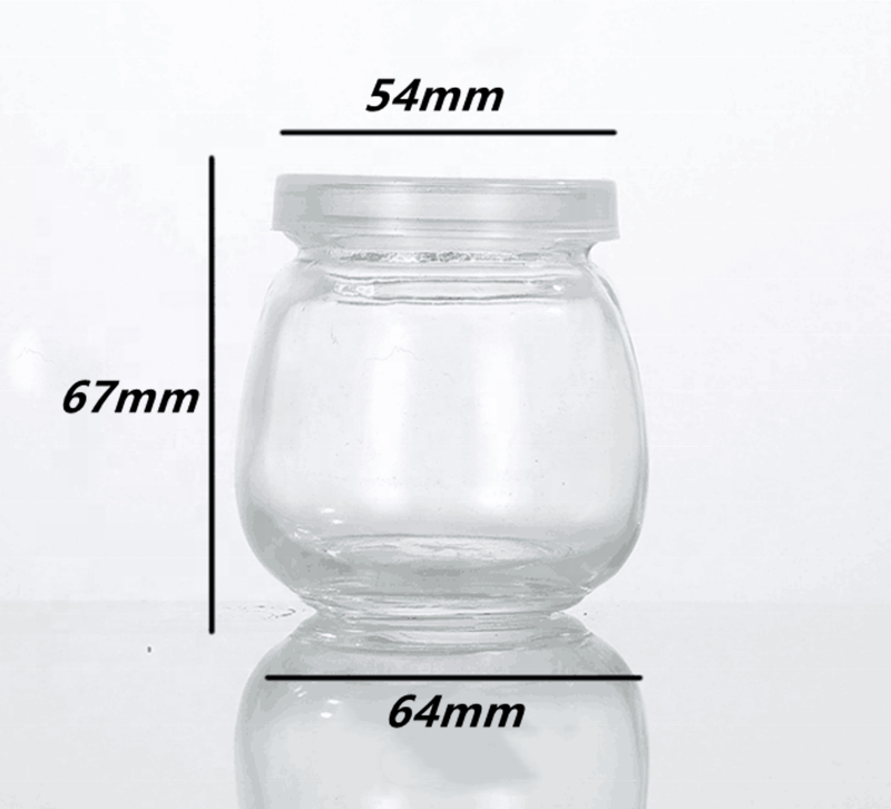 milk yogurt pudding glass jars for jam and pickle with metal lids plastic lids 200ml 100ml with wooden plug or plastic lid