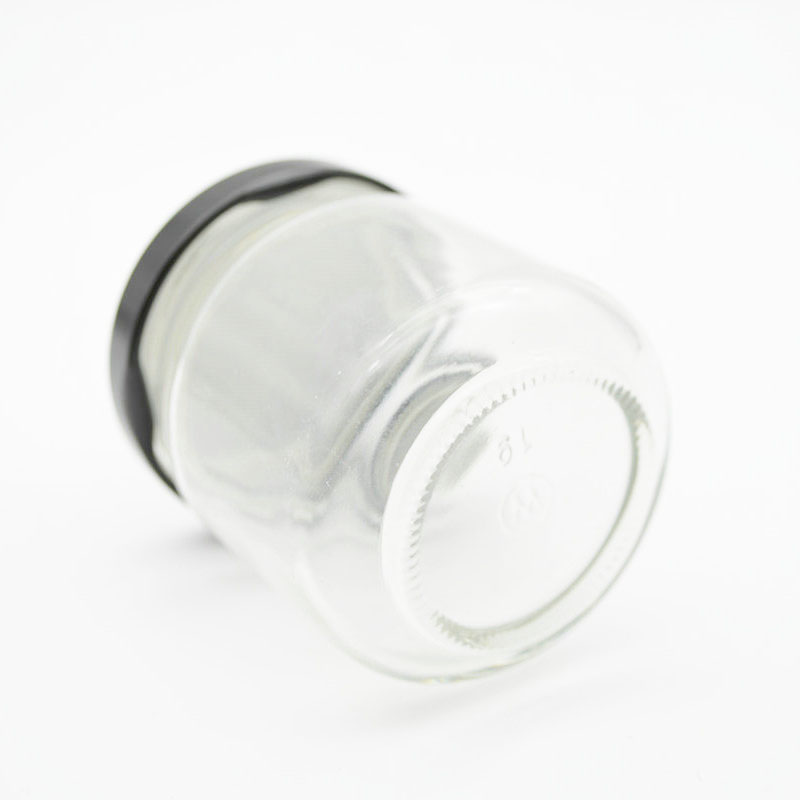 mini 100g glass jar clear round with screw top lid wholesale glass jam honey jars