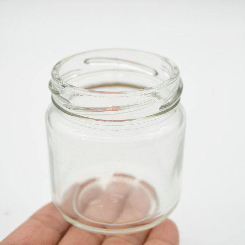mini 100g glass jar clear round with screw top lid wholesale glass jam honey jars