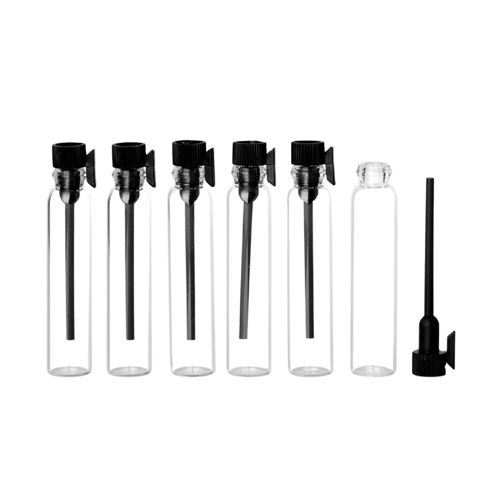 mini 1ml 2ml glass essential oil sample vial bottle empty perfume sample test bottle