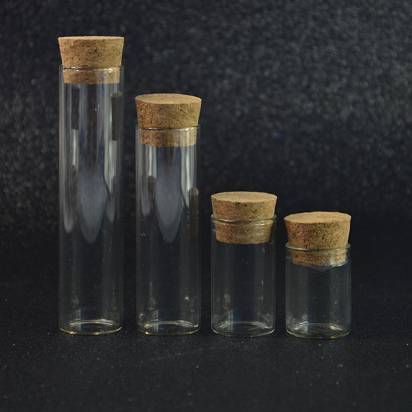 mini 3ml 5ml 10ml 15ml 20ml 30ml 50ml clear glass bottle with wood stopper cork top
