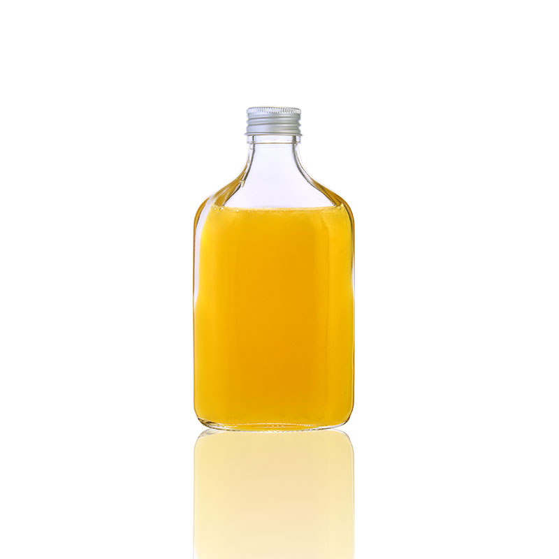 mini 50ml 100ml 200ml 250ml 350ml 500ml Empty Flat Wine Whiskey Glass Bottle For Liquor Cold Brew Coffee square milk tea