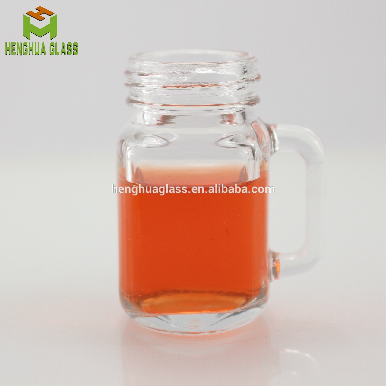 mini 50ml drinking glass mason jar 2oz shot glasses cup with handle