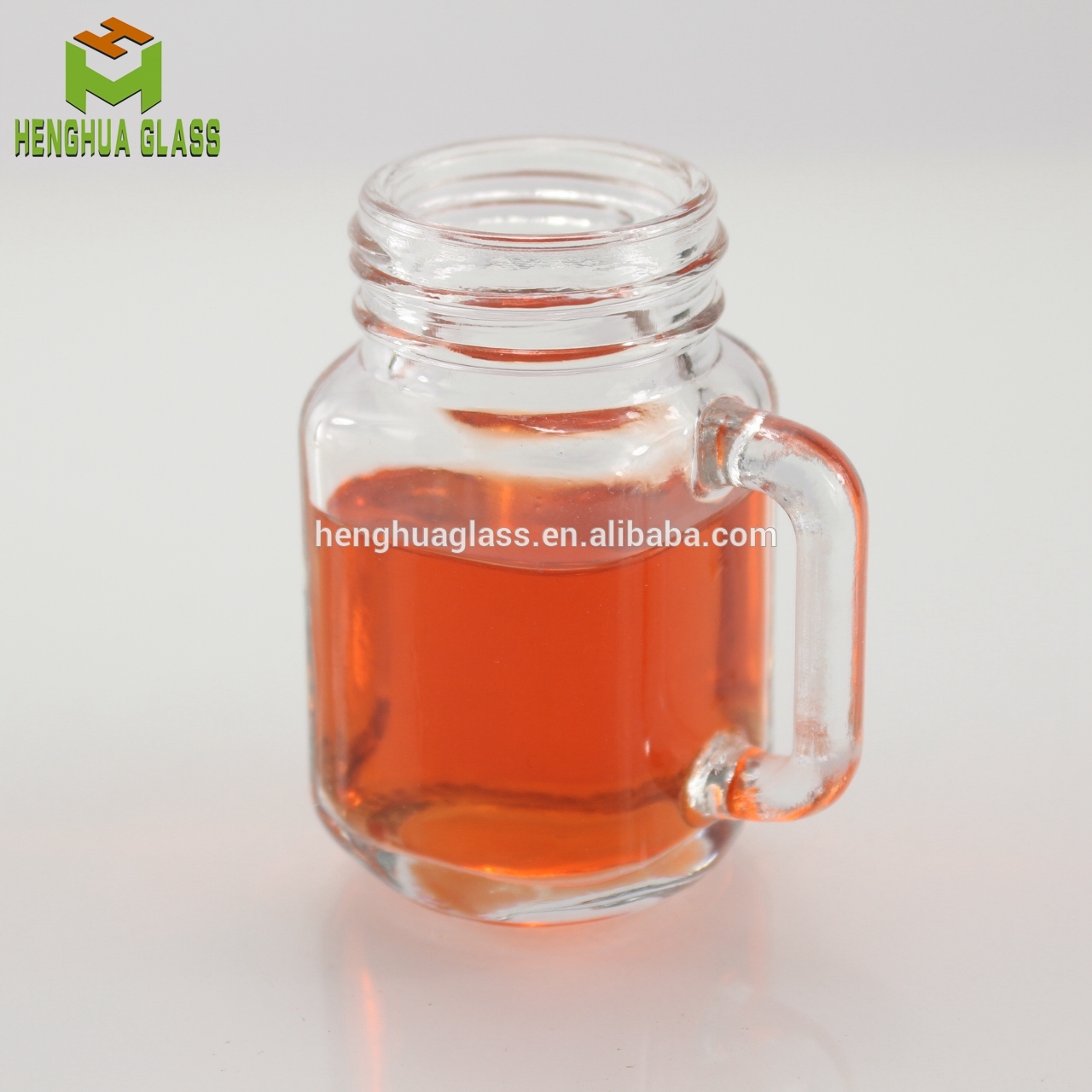 mini 50ml drinking glass mason jar 2oz shot glasses cup with handle