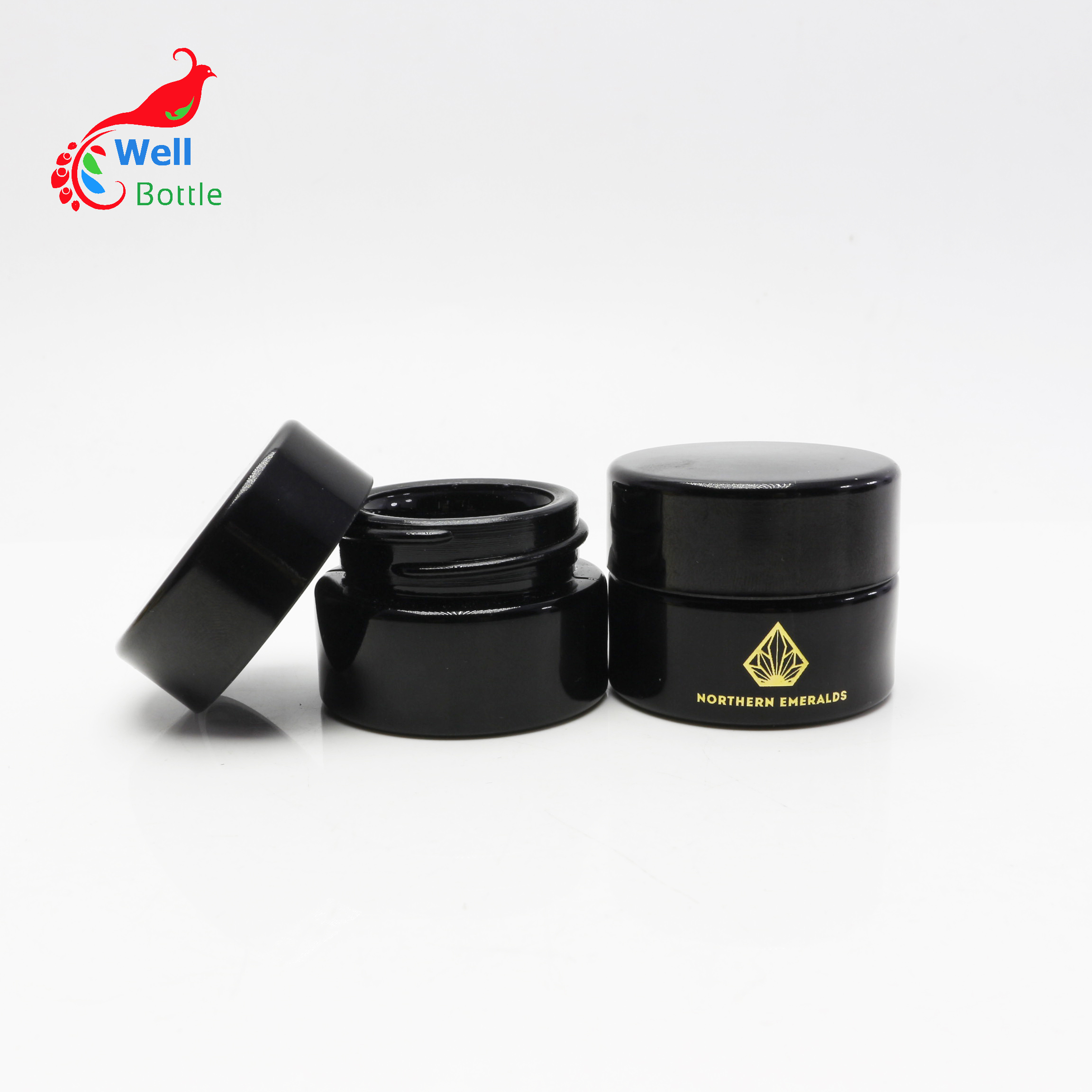 mini 5ml 5g uv proof glass jar cream container for lip balm  DV285E
