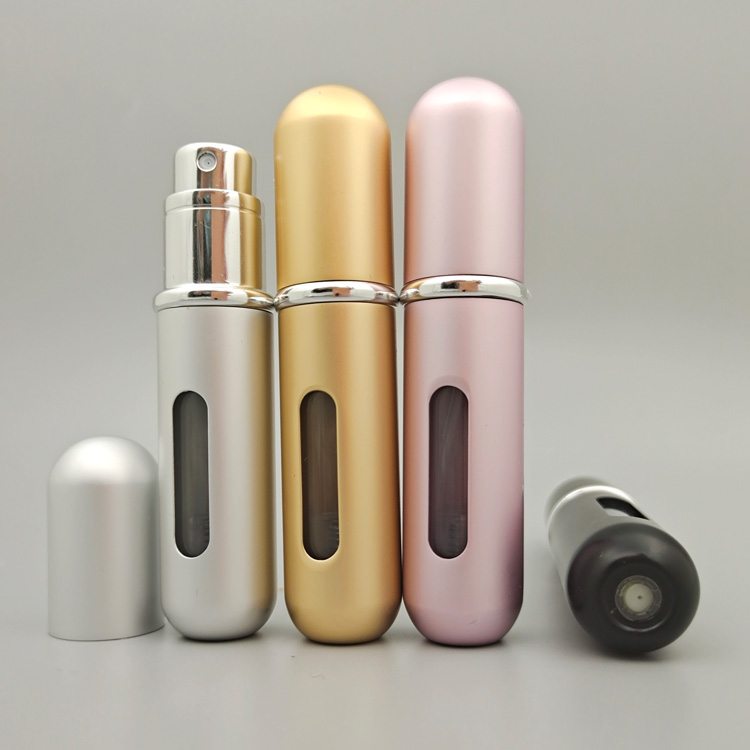 mini 5ml easy fill refillable perfume spray atomizer bottle with box for travelling use