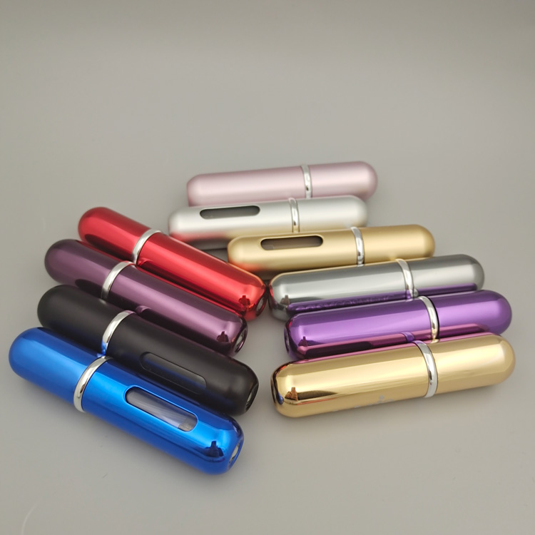 mini 5ml easy fill refillable perfume spray atomizer bottle with box for travelling use