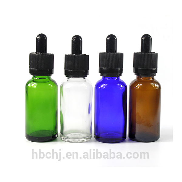 mini Childproof cap 5ml 10ml 15ml 20ml 30ml 100ml blue amber glass dropper vials