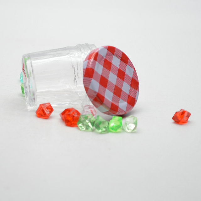 mini Clear Wide jars for Honey Syrup Jam Caviar with screw cap