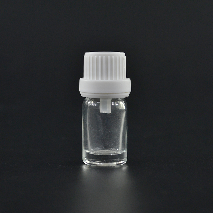 mini blue glass 5 ml e liquid glass bottle with tamper proof cap and glass pipette