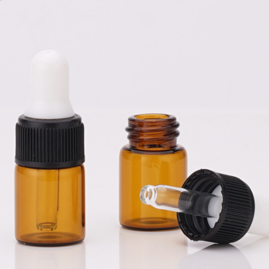 mini essential oil bottle glass dropper bottle for test 1ml 2ml 3ml 5ml