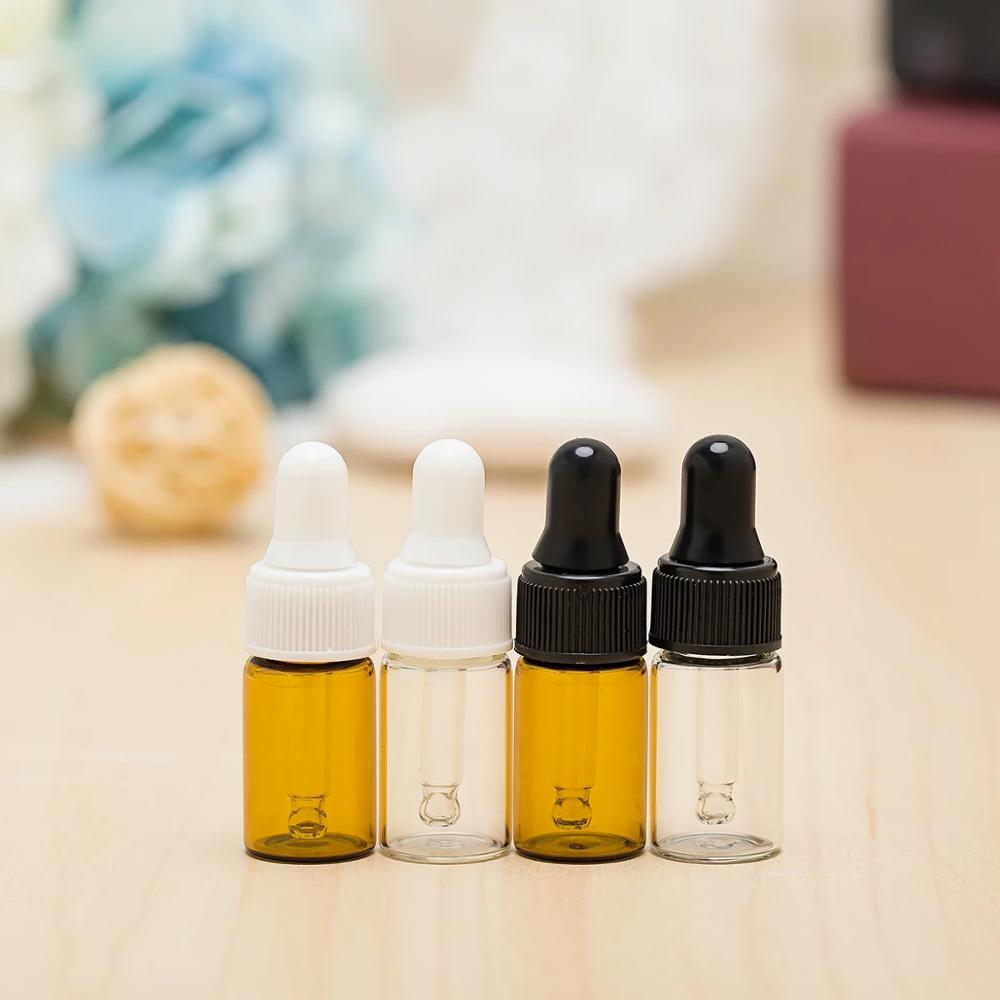 mini essential oil bottle glass dropper bottle for test 1ml 2ml 3ml 5ml