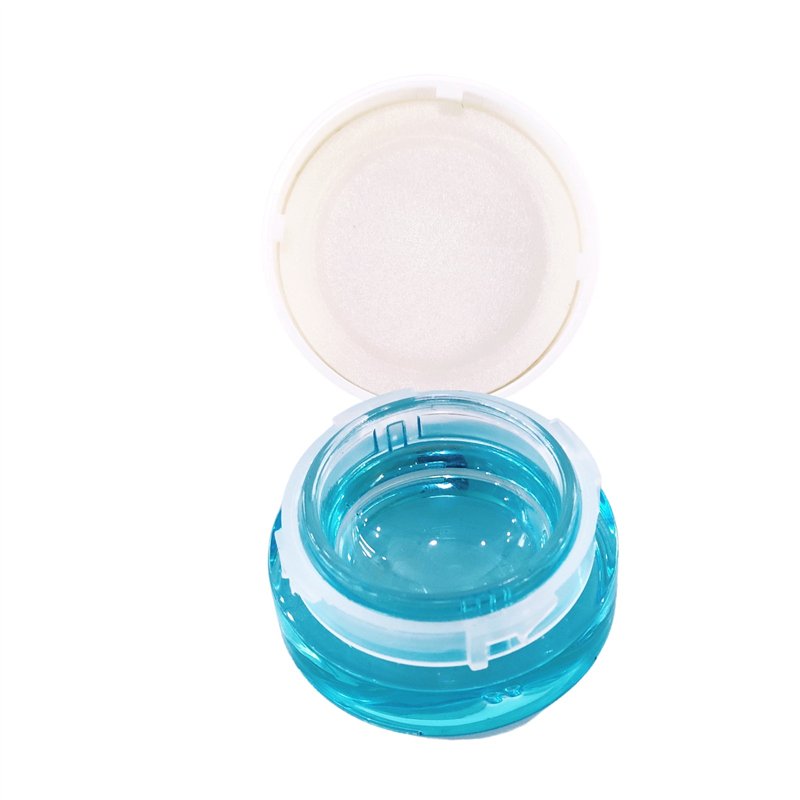 mini glass jar 3g 5g clear concentrate glass jars Wax rosin jars with Black lid