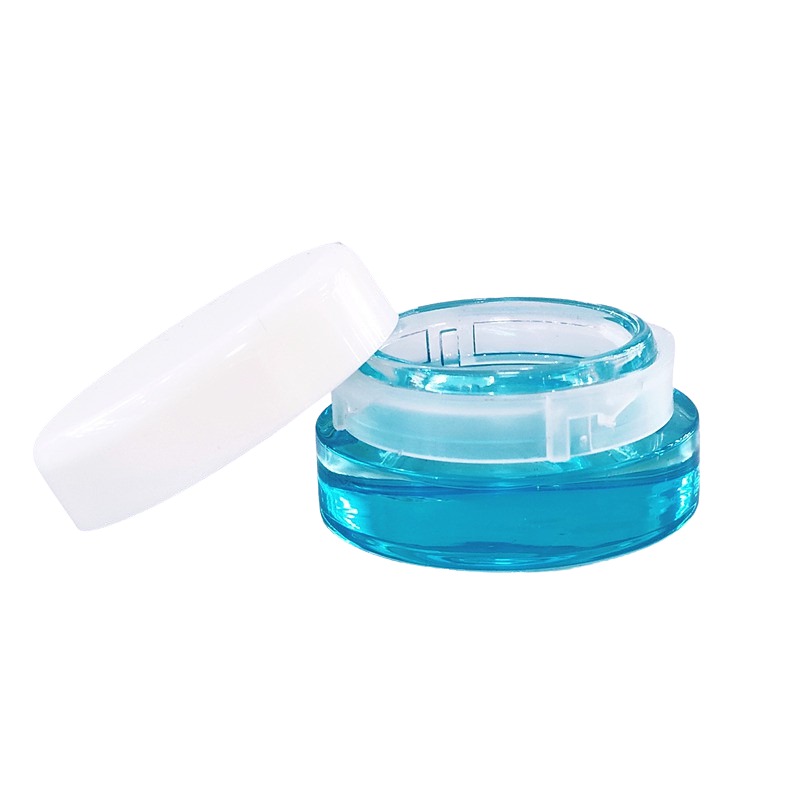 mini glass jar 3g 5g clear concentrate glass jars Wax rosin jars with Black lid