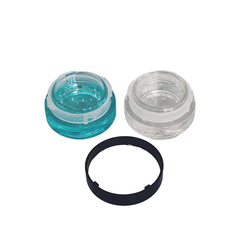 mini glass jar 3g 5g clear concentrate glass jars Wax rosin jars with Black lid