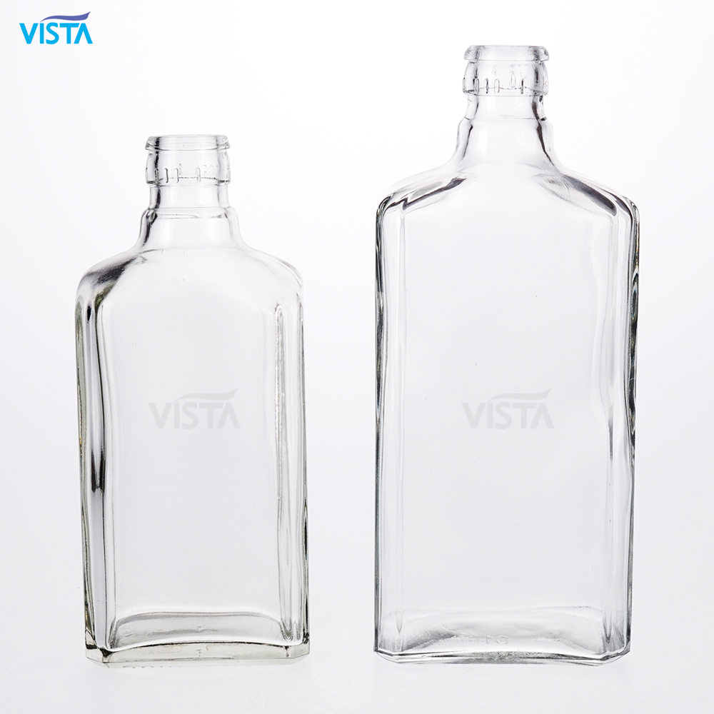 mini glass liquor bottle flat bottle whisky bottle180ml 200ml mini bottles liquor