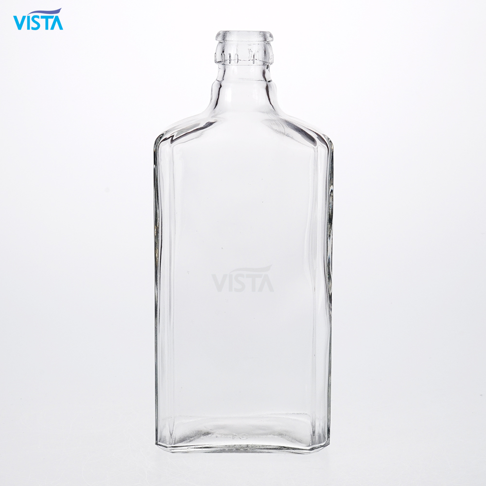 mini glass liquor bottle flat bottle whisky bottle180ml 200ml mini bottles liquor