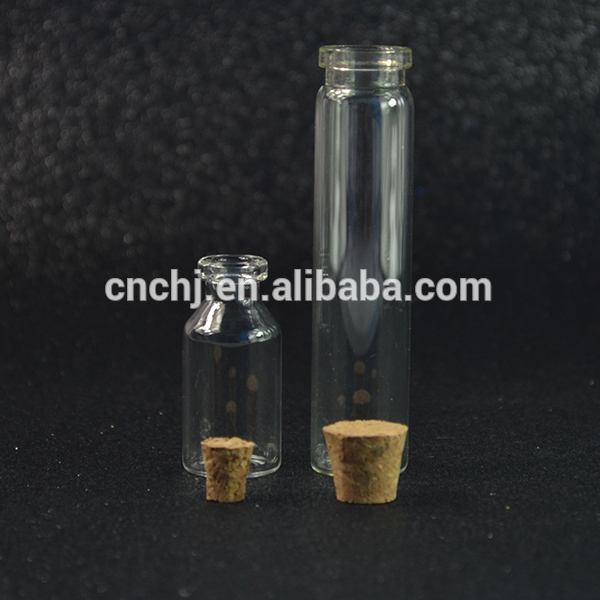 mini glass vial 1ml 2ml 3ml 5ml 10ml 15ml 20ml 50ml 100ml small glass bottle with cork