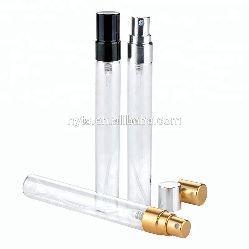 mini glass vial transparent glass tube bottle with pen cap 10ml vial, sample perfume vial