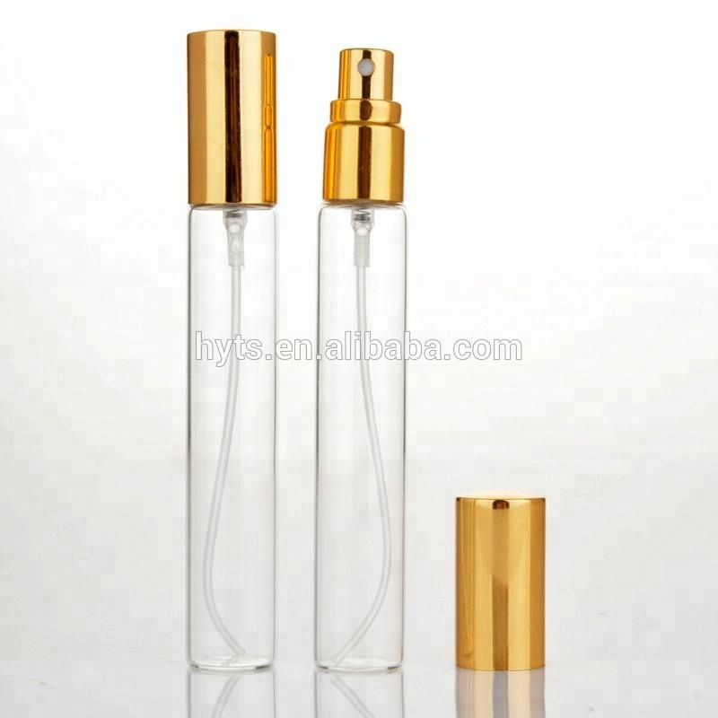 mini glass vial transparent glass tube bottle with pen cap 10ml vial, sample perfume vial
