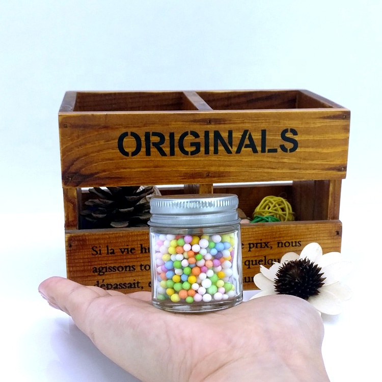 mini small stash bottle 30ml 1oz empty straight side glass jar with tinplate metal lid for kush cbd flower oil herbs spice candy
