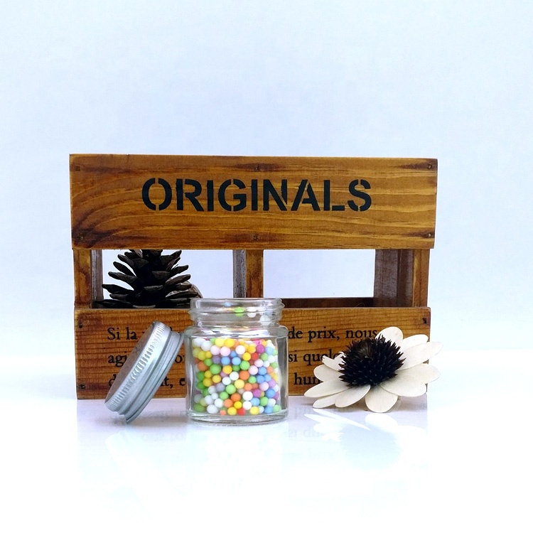 mini small stash bottle 30ml 1oz empty straight side glass jar with tinplate metal lid for kush cbd flower oil herbs spice candy