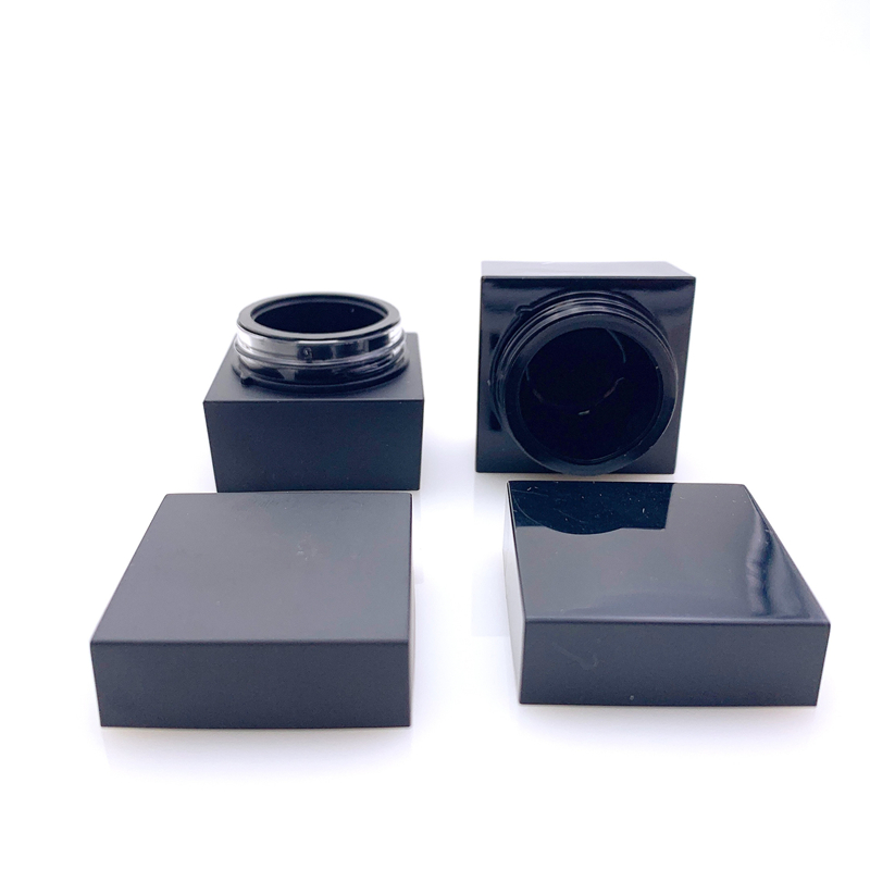 mini travel size 5g 5ml black matt acrylic skincare eye cream cosmatic container jar in stock