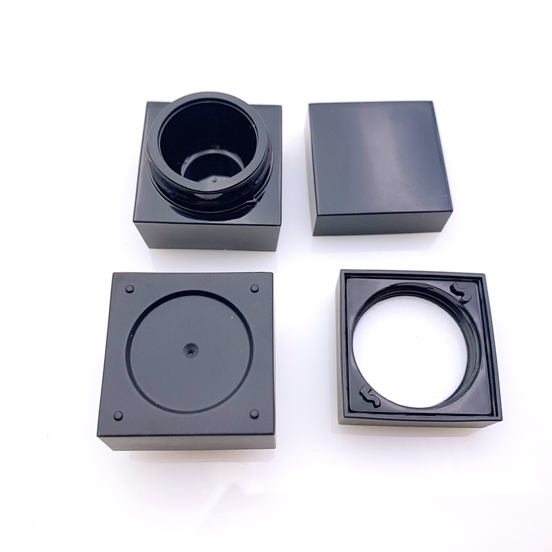 mini travel size 5g 5ml black matt acrylic skincare eye cream cosmatic container jar in stock