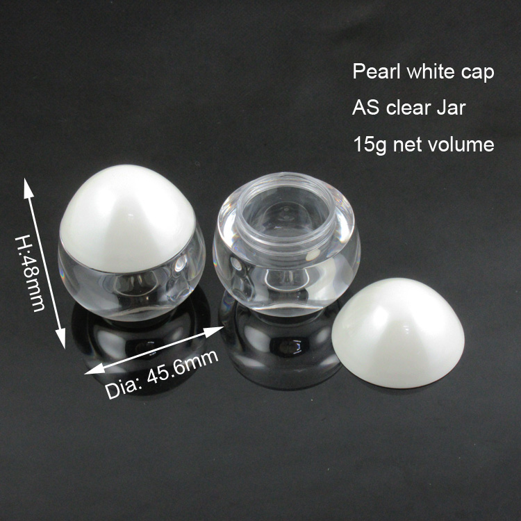 moq 500pcs TM-ES1838 15g volume egg shape cosmetic cream jar private logo plastic makeup empty AS jar