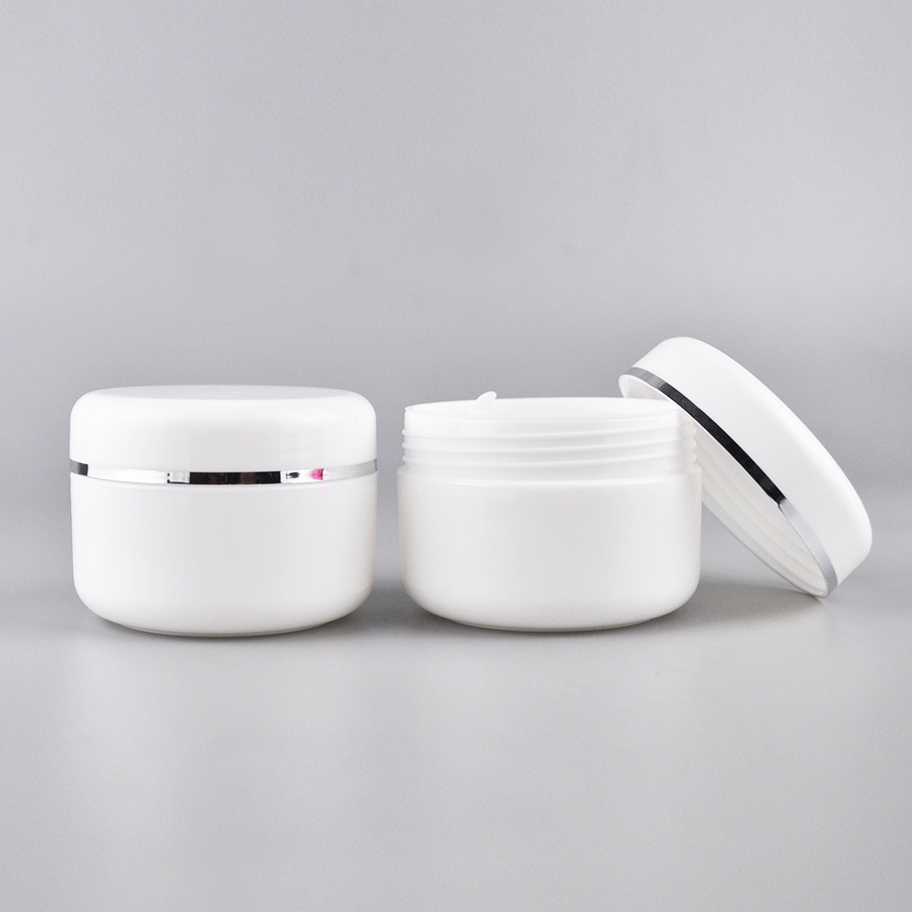 most popular white 30ml 50ml hair product containers plastic jar with screw cap