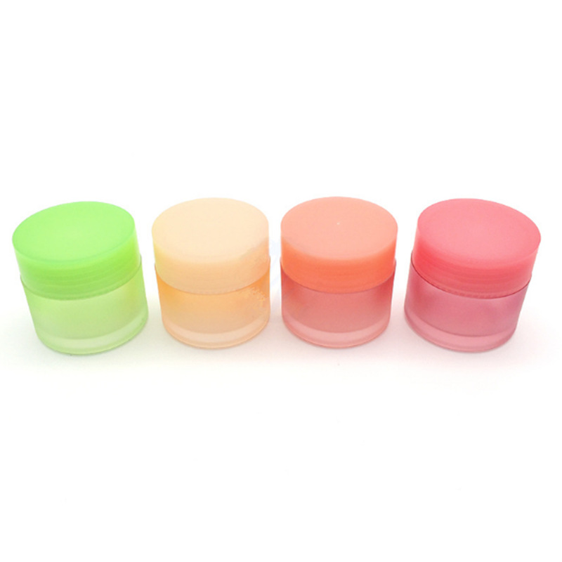 multi color 20g Lip Balm container  Empty plastic AS lip Film lip mask jar with brush