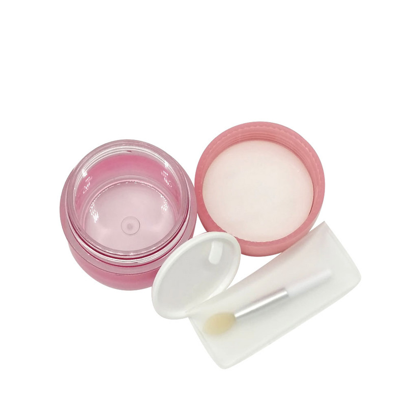 multi color 20g Lip Balm container Empty plastic AS lip Film lip mask jar with brush