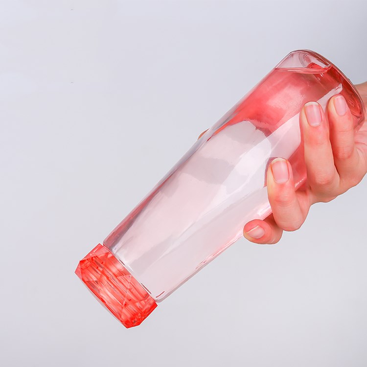 multifunctional glass bottle for milk coffee tea transparent empty water bottle with creative lid high end glass cup