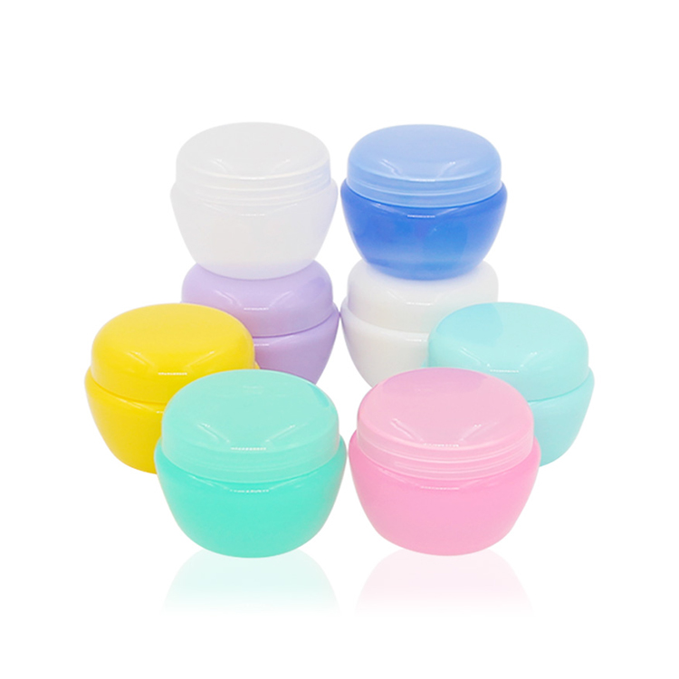 mushroom mini empty plastic cosmetic cream sample jar