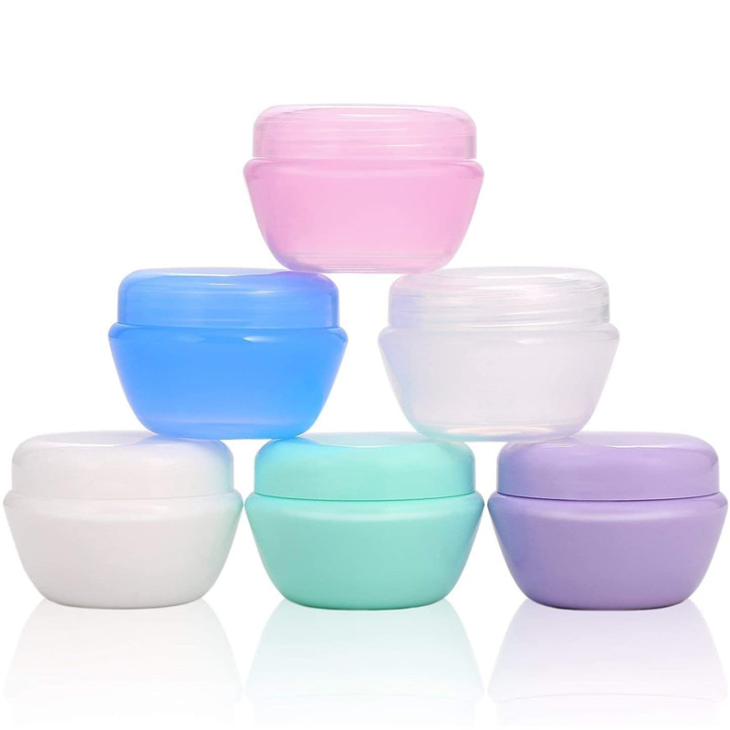 mushroom type Cosmetic packaging 3g 3ml 5g 5ml 10g 10ml colored round plastic pot small jar with screw top lid