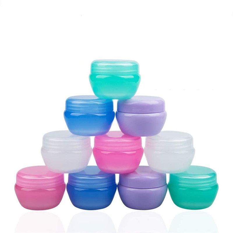mushroom type Cosmetic packaging 3g 3ml 5g 5ml 10g 10ml colored round plastic pot small jar with screw top lid