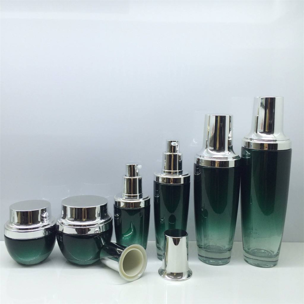 mytext Customized cosmetic glass bottle series/container packing set for skin care