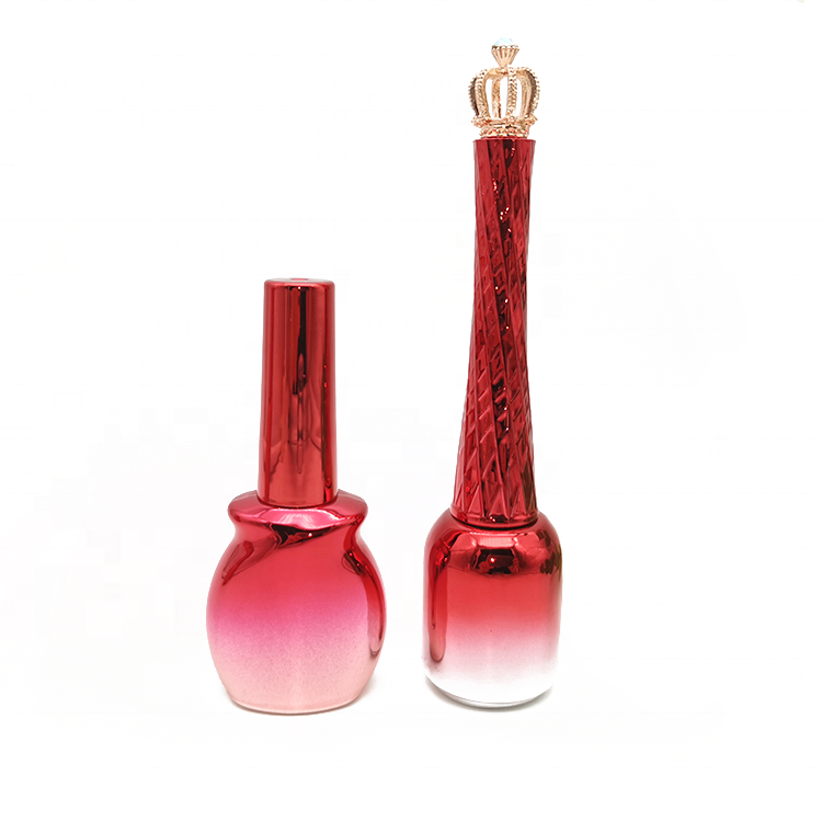 nail polish bottle with crown cap shaped nail polish bottles red glitter nail polish bottle