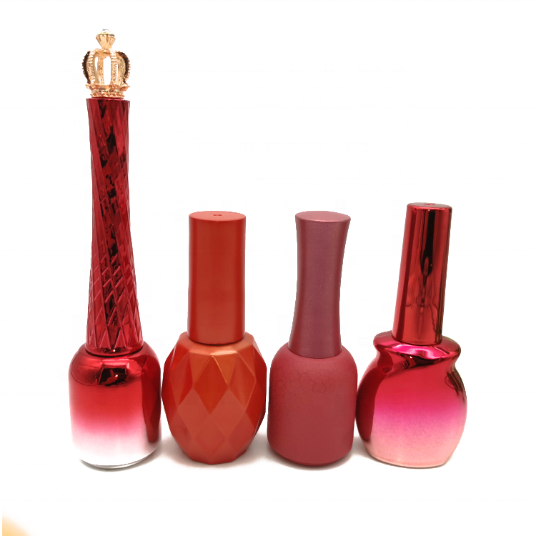 nail polish bottle with crown cap shaped nail polish bottles red glitter nail polish bottle