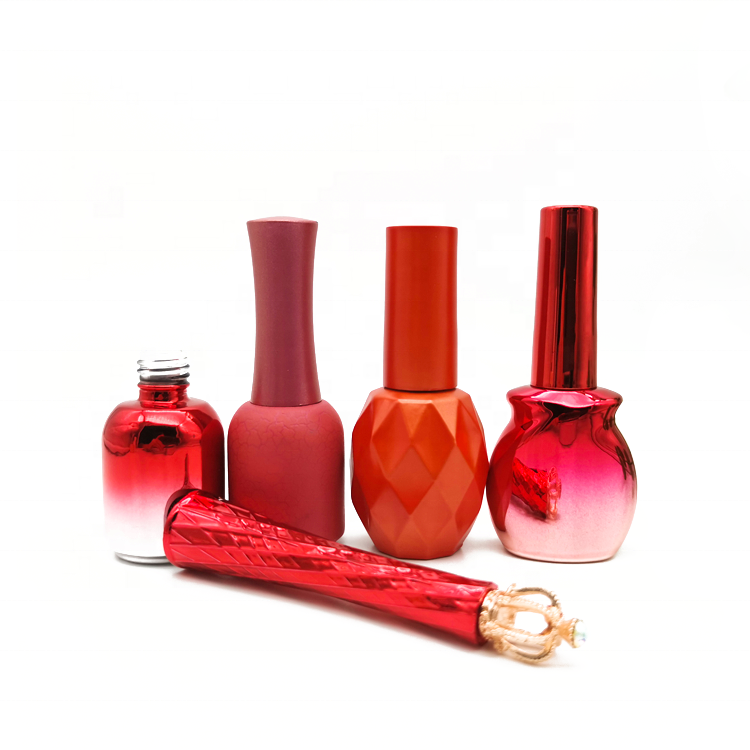 nail polish bottle with crown cap shaped nail polish bottles red glitter nail polish bottle