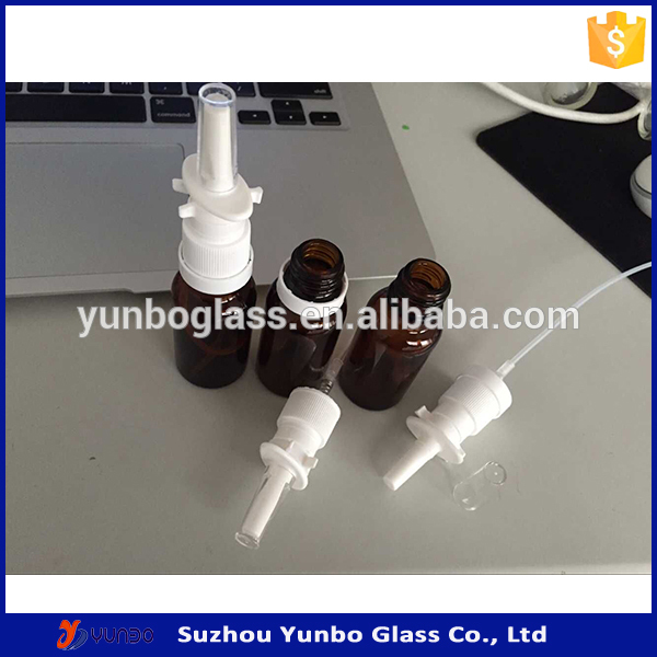 nasal sprayer pump perfume euro style 30 ml amber glass bottle