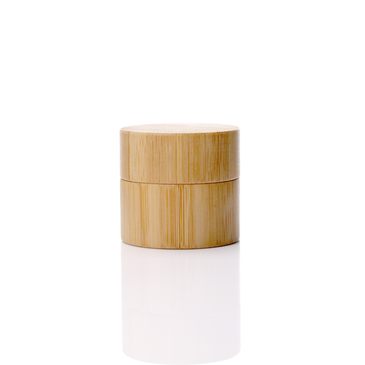 natural 100g 50g 30g 15g 5g engravable frosted glass cosmetic cream jar with bamboo lid