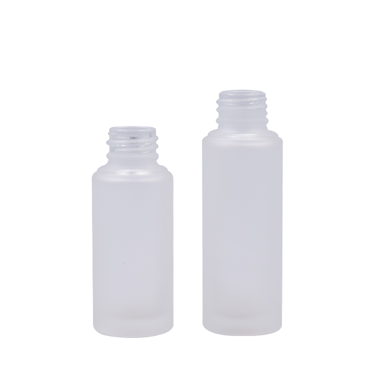 natural bamboo cosmetic packaging frosted glass toner bottles with bamboo cap