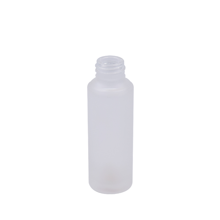 natural bamboo cosmetic packaging frosted glass toner bottles with bamboo cap